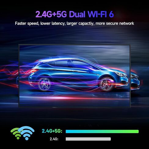 Android TV Box 13.0 4GB 64GB يدعم 8K 6K 2.4G 5.0G WiFi TV Box 2023 مع شرائح RK3528 HDR10 VP9 BT5.0 USB 3.0&2.0 3D 100M Ethernet in Kuwait