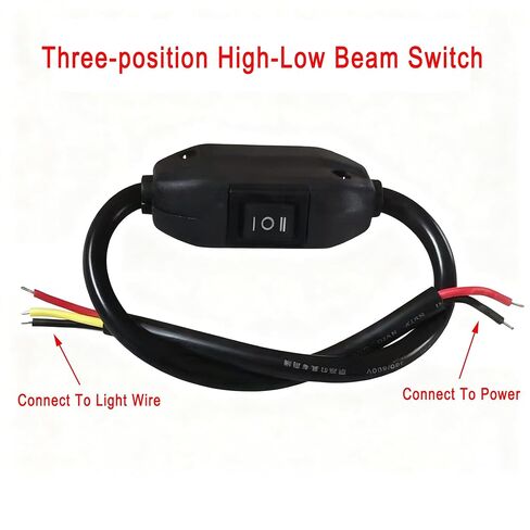 2 Pack LED Light Bar ON-Off-ON Switch with 3 Pin Wire Work Lights High Low Beam Headlight Rocker Switch Toggle for Driving Lights LED Pods Off Road Lights Spot Flood Combo Dirt Bike ATV Boat in Kuwait