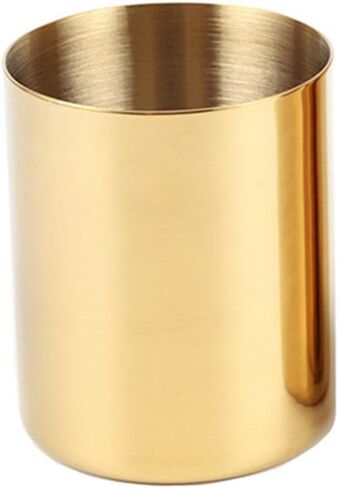 MultiBey Gold Pencil Holder Cup, Luxury Pen Holder Metal Organizer Small Vase, Desk Accessory for Office Home in Saudi Arabia