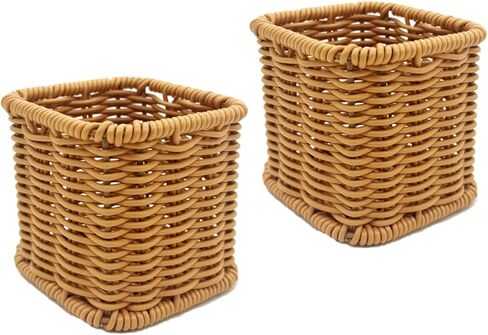 Rattan Pencil Holder, Handmade Woven Pen cup, Remote Control Holder, Utensil Cutlery,Desk Accessories (2) in Saudi Arabia