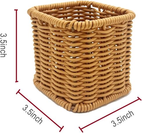 Rattan Pencil Holder, Handmade Woven Pen cup, Remote Control Holder, Utensil Cutlery,Desk Accessories (2) in Saudi Arabia