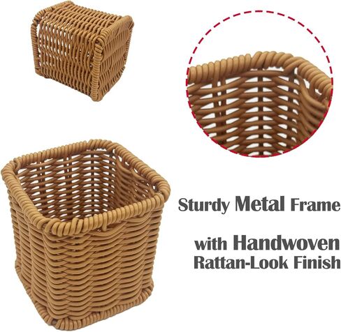 Rattan Pencil Holder, Handmade Woven Pen cup, Remote Control Holder, Utensil Cutlery,Desk Accessories (2) in Saudi Arabia