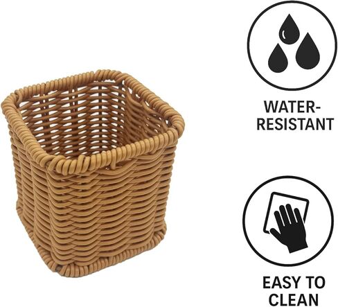Rattan Pencil Holder, Handmade Woven Pen cup, Remote Control Holder, Utensil Cutlery,Desk Accessories (2) in Saudi Arabia