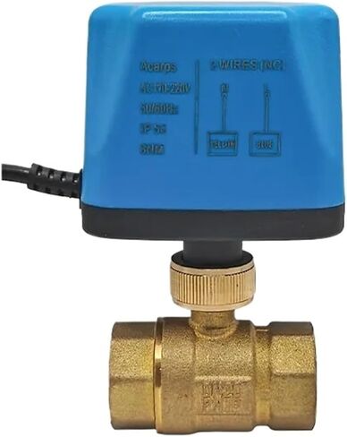 صمام كروي نحاسي كامل التجويف مزود بمحرك مغلق عادة/مفتوح عادة 2 سلك 1/2 بوصة 3/4 بوصة 1 بوصة خيط أنثى 12 فولت 24 فولت 110 فولت 220 فولت (DN20، مغلق عادة) in Kuwait