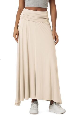 ODODOS Women's 2-Way Wear Maxi Skirt/Dress- Drapey Soft Stretch Convertible High-Waist Maxi Skirt or Strapless Dress in Saudi Arabia