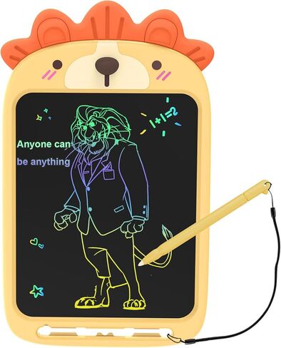 تابلت كتابة LCD مقاس 10 بوصة للأطفال الصغار، لوحة رسم إلكترونية لرسومات الشعار المبتكرة، تصميم أرنب بومة الأسد والثعلب، هدية عيد ميلاد للأولاد والبنات 3 4 5 6 8 سنوات (ثعلب) in Kuwait