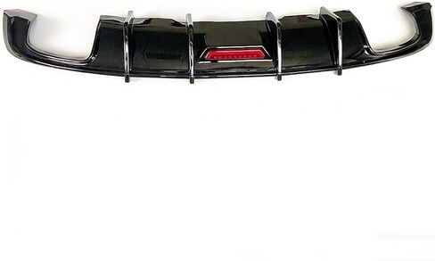 Rear Diffuser Compatible with 2017-2019 Audi A4Sline S4 B9 Rear Bumper Diffuser Lip,Replacement with Red Light,ABS Plastic (Glossy Black Style) in Kuwait