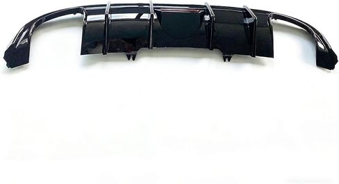 Rear Diffuser Compatible with 2017-2019 Audi A4Sline S4 B9 Rear Bumper Diffuser Lip,Replacement with Red Light,ABS Plastic (Glossy Black Style) in Kuwait