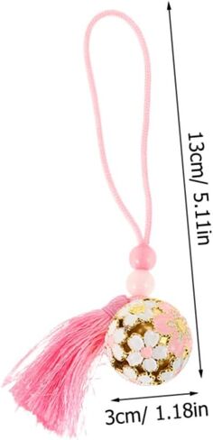 2pcs Japanese Style Omamori Bell Pendant Copper Cherry Blossom Good Luck Amulet for Handbag Feng Shui Protection Charm for Home Decor and Keychains in Saudi Arabia