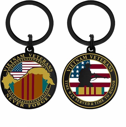 US. Military Vietnam Veterans Gifts, Vietnam Veterans Keychain for Women Men Appreciation Birthday Retired Gift in Saudi Arabia