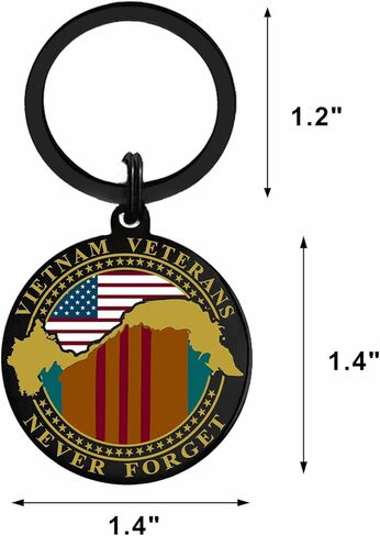 US. Military Vietnam Veterans Gifts, Vietnam Veterans Keychain for Women Men Appreciation Birthday Retired Gift in Saudi Arabia