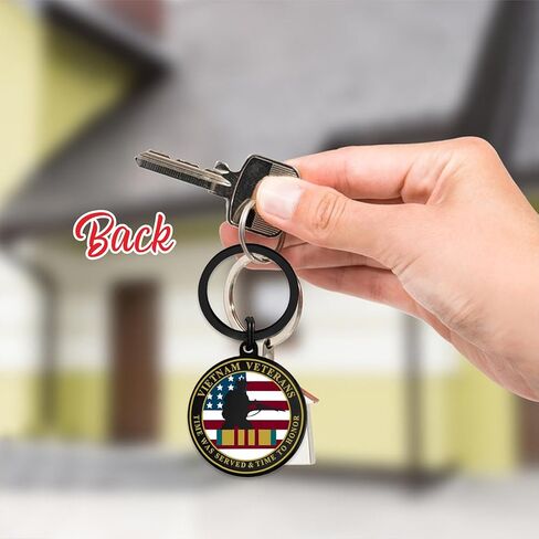 US. Military Vietnam Veterans Gifts, Vietnam Veterans Keychain for Women Men Appreciation Birthday Retired Gift in Saudi Arabia