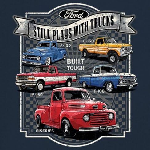 Ford Still Plays with Trucks Men's T-Shirt American Classic F100 F150 Pickup Built Tough Vintage Offroad 4x4 Men's Tee in Saudi Arabia