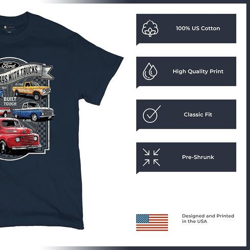 Ford Still Plays with Trucks Men's T-Shirt American Classic F100 F150 Pickup Built Tough Vintage Offroad 4x4 Men's Tee in Saudi Arabia