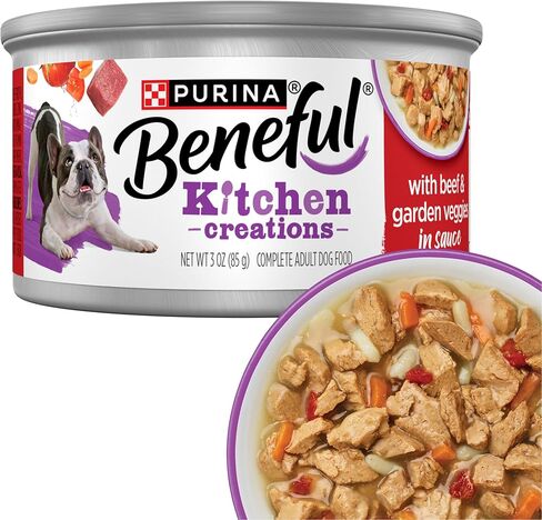 Purina Beneful Wet Dog Food, Medleys Tuscan Style with Beef in Sauce - (Pack of 12) 3 oz. Cans in Kuwait