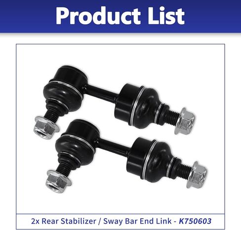 K750603 Rear Stabilizer Sway Bar Link Compatible with 2011-2015 Hyundai Sonata 2013-2019 Santa Fe 2012-2017 Azera 2010-2015 Tucson 2011-2016 Kia Optima Sportage 2014-2016 Cadenza Sorento in Saudi Arabia