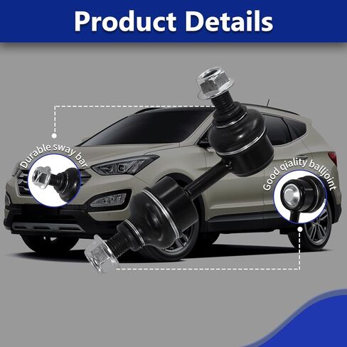 K750603 Rear Stabilizer Sway Bar Link Compatible with 2011-2015 Hyundai Sonata 2013-2019 Santa Fe 2012-2017 Azera 2010-2015 Tucson 2011-2016 Kia Optima Sportage 2014-2016 Cadenza Sorento in Saudi Arabia