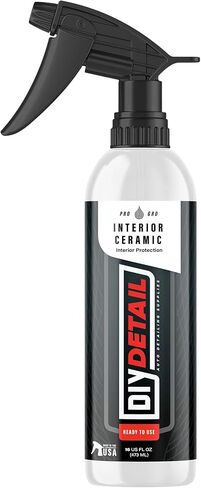 تفاصيل DIY طلاء السيراميك الداخلي - حماية من الأشعة فوق البنفسجية لأسطح السيارة | يدوم طويلاً ضد الانسكابات والأوساخ والبهتان | متوافقة مع المناشف المصنوعة من الألياف الدقيقة ومنصات وضع المكياج | 16 أوقية in Kuwait