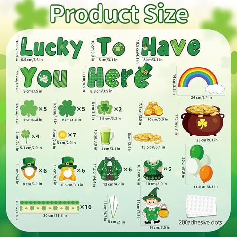 89 قطعة من ديكورات لوحة إعلانات عيد القديس باتريك، من حسن حظك أن تجد هنا قطع عملة ذهبية من نبات النفل على شكل زهرة البرسيم لديكورات يوم القديس باتريك، حرفة الجني DIY لتزيين جدران المنزل والمكتب في الفصل الدراسي in Kuwait