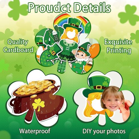 89 قطعة من ديكورات لوحة إعلانات عيد القديس باتريك، من حسن حظك أن تجد هنا قطع عملة ذهبية من نبات النفل على شكل زهرة البرسيم لديكورات يوم القديس باتريك، حرفة الجني DIY لتزيين جدران المنزل والمكتب في الفصل الدراسي in Kuwait