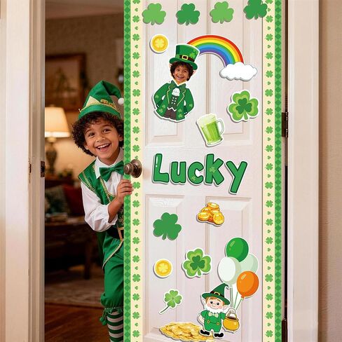 89 قطعة من ديكورات لوحة إعلانات عيد القديس باتريك، من حسن حظك أن تجد هنا قطع عملة ذهبية من نبات النفل على شكل زهرة البرسيم لديكورات يوم القديس باتريك، حرفة الجني DIY لتزيين جدران المنزل والمكتب في الفصل الدراسي in Kuwait