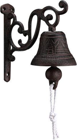 Vintage Outdoor Dinner Hanging Bell -Wall Mounted Cast Iron Doorbell with Clear Sound for Patio, Garden, Kitchen, Hallway & Indoor Decor in Saudi Arabia