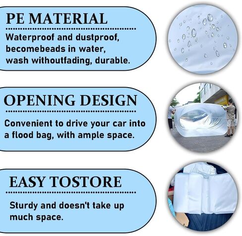 غطاء سيارة بلاستيكي عالمي، غطاء سيارة مغلق بالكامل، غطاء سيارة بلاستيكي عالمي مقاس 13 × 23 قدم، مادة البولي إيثيلين القابلة لإعادة الاستخدام in Kuwait