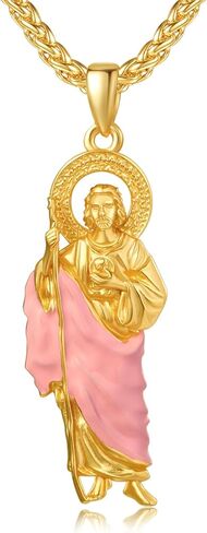 San Judas Necklace for Men Women 925 Sterling Silver St Saint Jude Necklace Religious Gifts in Saudi Arabia