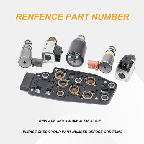 استبدال مجموعة الملف اللولبي ناقل الحركة لـ 4L60E 4L65E 4L60، متوافق مع Chevy Silverado1500/Tahoe/Corvette/Suburban، GMC Sierra 1500، GMC Yukon/Yukon XL 1993-2002 (6 قطع) in Kuwait