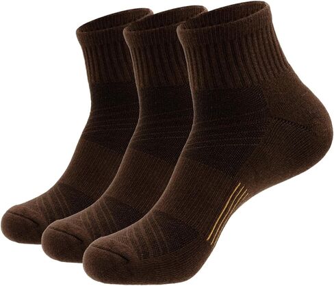 Mens Cotton Cushioned Quarter Socks, 3/5 Pairs Breathable Moisture-Wicking Non-Slip Athletic & Casual Ankle Socks in Saudi Arabia