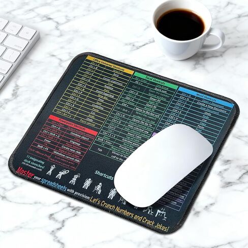 Excel Shortcut Key Desk pad, Office Software Shortcut Mouse Pad, Small Mouse Pad for Excel/Word/PowerPoint/Windows Shortcuts – Excel Cheat Sheet Desk Pad, Non-Slip Desktop Mousepad in Saudi Arabia