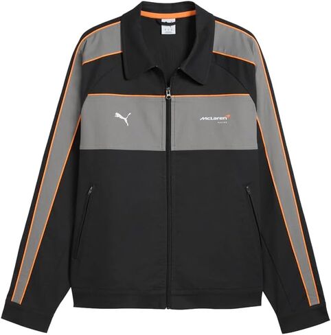 PUMA Mens Mclaren Coach T7 Jacket Athletic Outerwear Casual - Black in Saudi Arabia