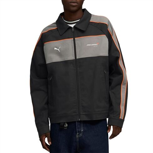 PUMA Mens Mclaren Coach T7 Jacket Athletic Outerwear Casual - Black in Saudi Arabia