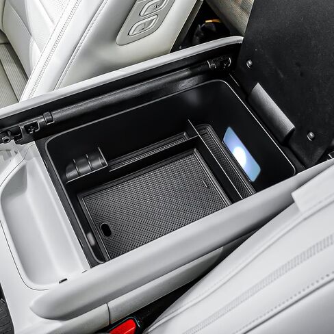 Center Console Organizer Insert Tray Compatible with 2024 2025 2026 Hyundai Santa Fe SE/SEL/XRT/Limited/Calligraphy Accessories, Armrest Storage Box Secondary Compartment with lighting cutout in Saudi Arabia