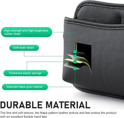 2 PCS Car Seat Side Storage Pockets, Multifunctional Console Side Organizer Bags, PU Leather Car Seat Side Pocket Pouchs, Universal for Most Cars in Saudi Arabia