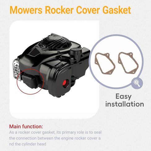 حشية غطاء المحرك الهزاز البديلة 84006580،595341،591255 تناسب Briggs & Stratton 08P502، 093J02، 09P602، 09P702 وغيرها من حشية غطاء الهزاز للجزازات (مجموعة من 2) in Kuwait