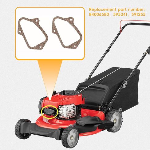 حشية غطاء المحرك الهزاز البديلة 84006580،595341،591255 تناسب Briggs & Stratton 08P502، 093J02، 09P602، 09P702 وغيرها من حشية غطاء الهزاز للجزازات (مجموعة من 2) in Kuwait