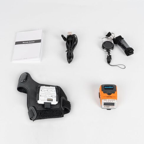 ES02 2D ماسح الباركود القابل للارتداء، قفاز بدون استخدام اليدين قارئ رمز الاستجابة السريعة مع بلوتوث، ماسح ضوئي لاسلكي لالتقاط المخزون للمستودعات والخدمات اللوجستية وتجارة التجزئة ونظام الإدارة in Kuwait