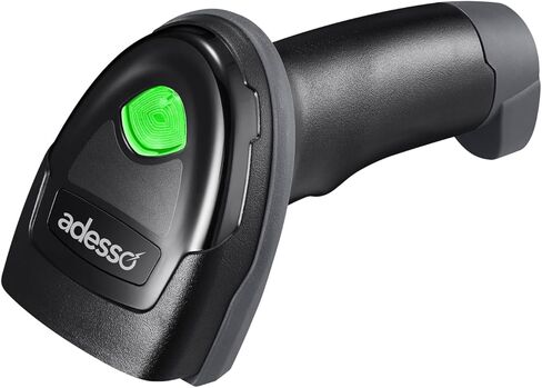 Adesso NuScan 3000 Wireless 2D Barcode Scanner with 3-Mode (Bluetooth/2.4GHz/USB) - Handheld CMOS Scanner with Charging Cradle, 12-inch Scan Depth, Made in Taiwan in Saudi Arabia