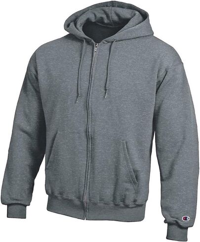 Champion Double Dry Action Fleece Full Zip Hood Eco Grey Xl in Saudi Arabia