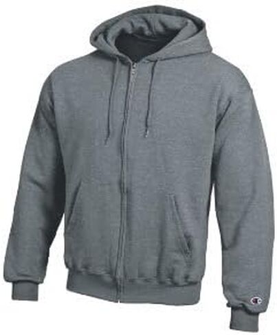 Champion Double Dry Action Fleece Full Zip Hood Eco Grey Xl in Saudi Arabia