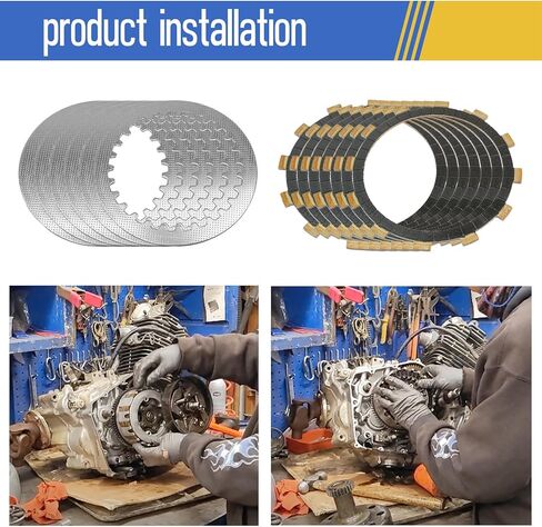 Clutch Kit & Friction Steel Plates & Heavy Duty Springs Gasket Compatible with Yamaha Big Bear 400 YFM400 Big Bear 350 YFM350FW/YFM350U Wolverine 350 YFM350FX Kodiak 400 YFM400FW in Saudi Arabia