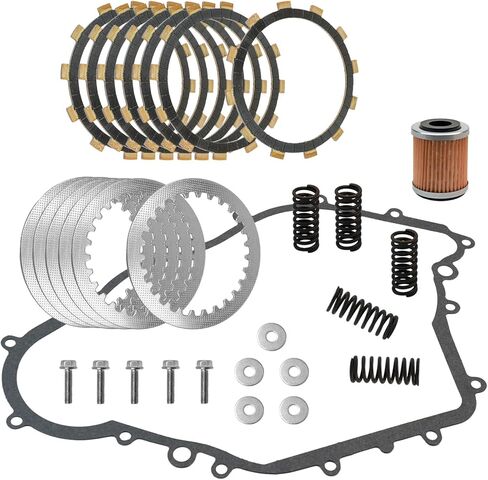 Clutch Kit & Friction Steel Plates & Heavy Duty Springs Gasket Compatible with Yamaha Big Bear 400 YFM400 Big Bear 350 YFM350FW/YFM350U Wolverine 350 YFM350FX Kodiak 400 YFM400FW in Saudi Arabia