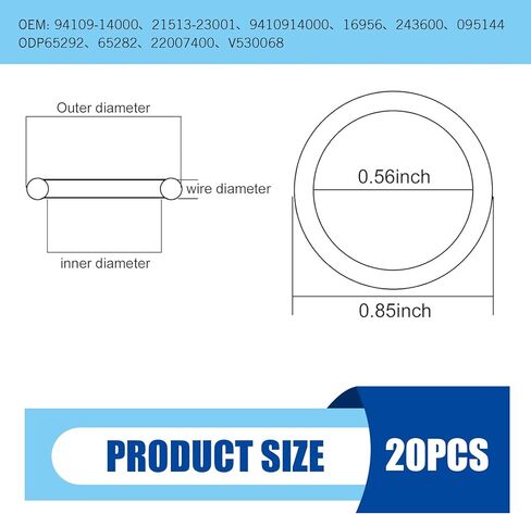 20 PCS Oil Drain Plug Gasket, M14 Heat-Resistant & Leakproof Oil Crush Sealing Washer, Vehicle Differential Transmission Drain Plug O-Ring, for OEM 94109-14000, 21513-23001, Honda, Accord, Acura, Kia in Saudi Arabia