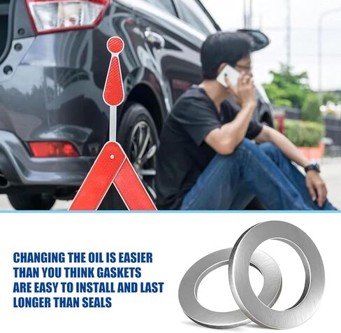 20 PCS Oil Drain Plug Gasket, M14 Heat-Resistant & Leakproof Oil Crush Sealing Washer, Vehicle Differential Transmission Drain Plug O-Ring, for OEM 94109-14000, 21513-23001, Honda, Accord, Acura, Kia in Saudi Arabia