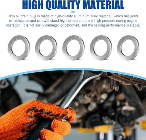 20 PCS Oil Drain Plug Gasket, M14 Heat-Resistant & Leakproof Oil Crush Sealing Washer, Vehicle Differential Transmission Drain Plug O-Ring, for OEM 94109-14000, 21513-23001, Honda, Accord, Acura, Kia in Saudi Arabia