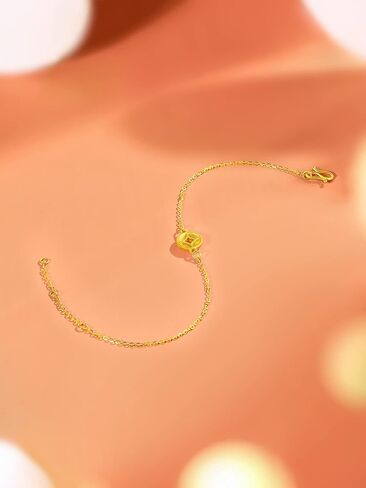24K Solid Gold Bracelet for Women, Real Pure Gold Jewelry Dainty Fortune Coin Jewelry Gold Bracelet for Men Girlfriend in Saudi Arabia