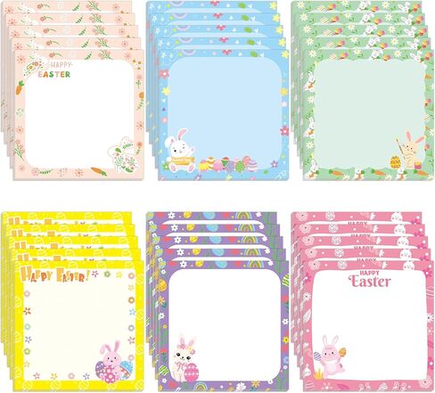 30 Pack 600 Sheets Easter Egg Sticky Notes Spring Bunny Notepads Notes for Easter Spring Tea Birthday Party Holiday Appreciation Gift in Saudi Arabia