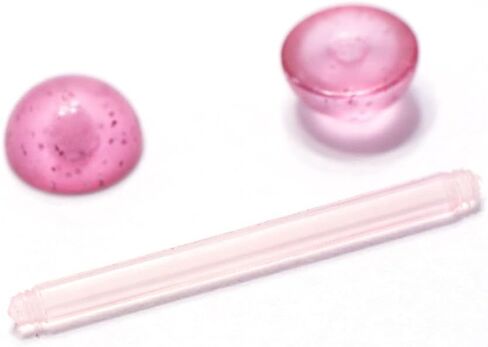10PCS 14G Glitter Half Ball Tongue Piercing Flexible Bioflex Tounge Retainer Nipple Ring Barbell 6mm Half Ball Body Piercing Tongue Ring 5/8" 16mm in Saudi Arabia