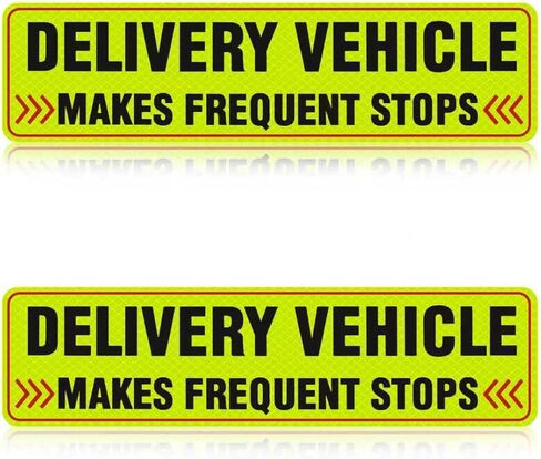 2PCS Delivery Driver Magnet for Car,Reflective Frequent Stops Car Magnet for Cars Stickers and Decals,Waterproof Delivery Magnetic Cars Sign for Deliveries Professionals in Saudi Arabia
